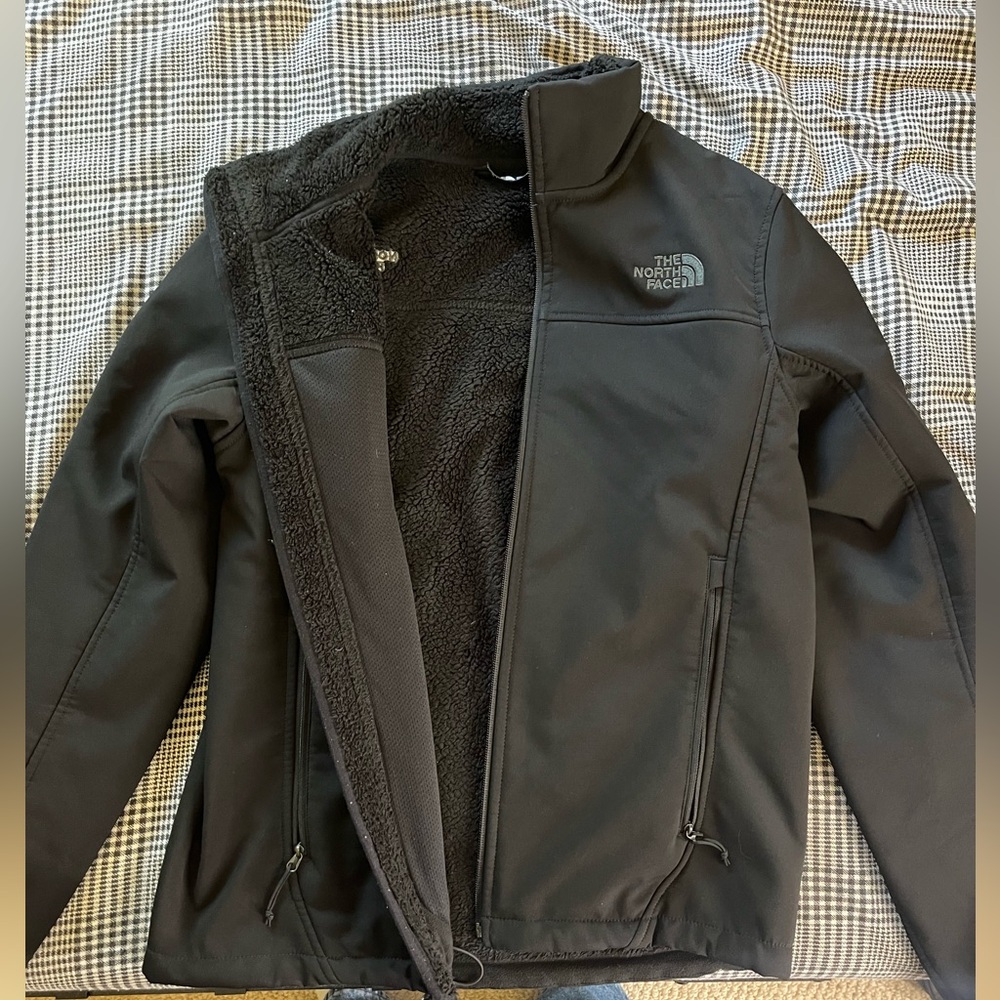 north face sherpa lined jacket - size small